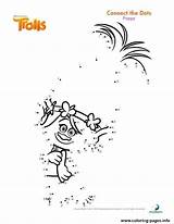 Trolls Poppy Dots Connect Coloring Pages Printable Print Online Color Dreamworks Movie Prints Party sketch template