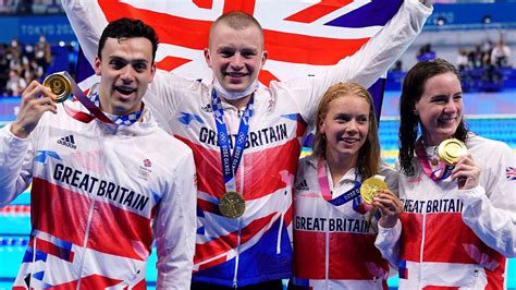tokyo  olympics great britain earn fourth swimming gold medal  xm mixed medley
