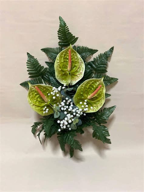 fascio  anturium verdi  silicone creazioni floreali addobbi eventi tonino fiori artificiali