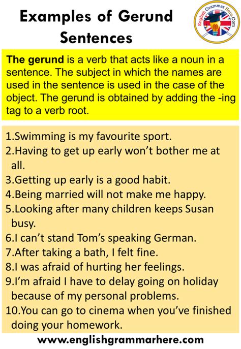 examples  gerund sentences english grammar