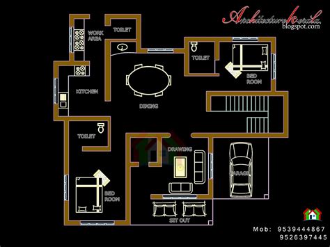 architecture kerala  bed room house plan