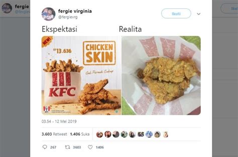 sedih netizen tunjukkan menu kulit ayam kfc nggak sesuai ekspektasi semua halaman hai