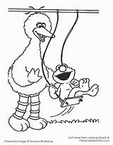 Bird Sesame Getdrawings Cheerful Elmo sketch template