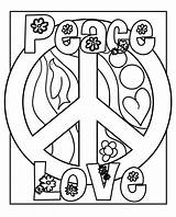 Coloring Pages Peace Happiness sketch template