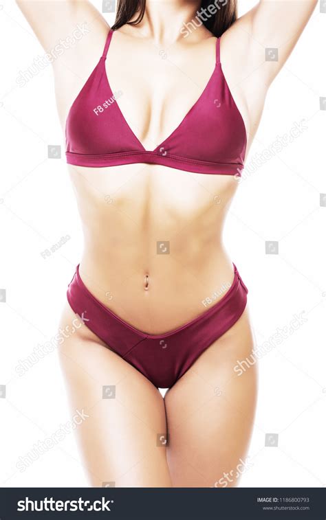 sexy tan woman bikini closeup isolated foto de stock 1186800793