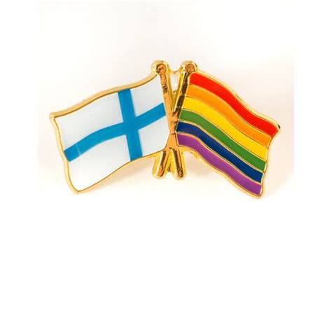 Laple Pin Rainbow Flag And Finnish Flag Qx Shop