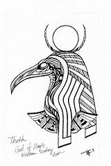 Egyptian Thoth Sold Surrealistic sketch template
