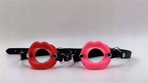 new sex toys for women fetish leather rubber lips o ring open mouth gag