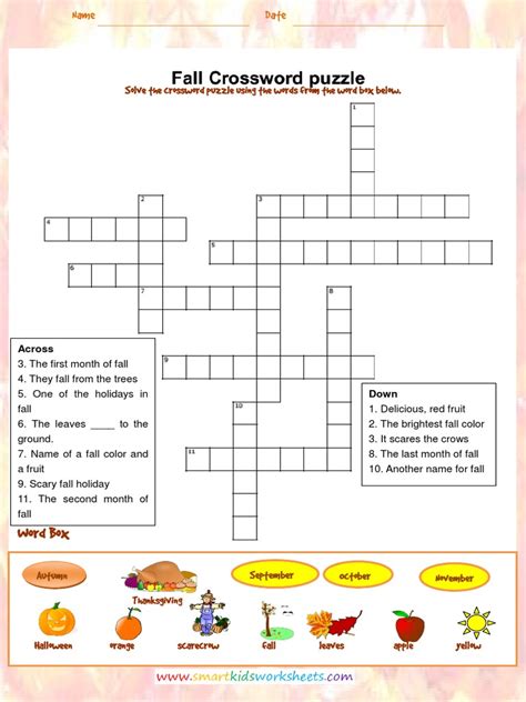 fall crossword puzzle