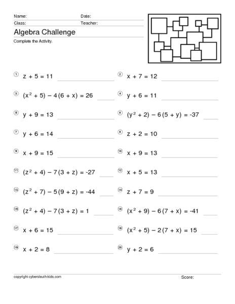 step equations worksheets math worksheets printable