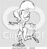 Aerobics Illustration Exercising Coloring Line Woman Rf Royalty Clipart Toonaday sketch template