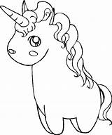 Unicorn Easy Coloring Pages Getcolorings Printable Rainbow Color Print sketch template