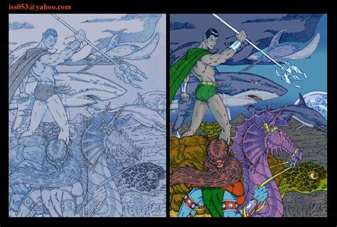 submariner the lord of atlantis pencil and color by jira fanart central