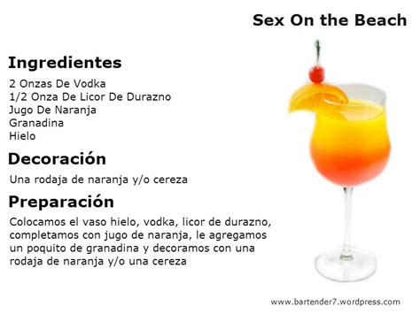 Como Preparar Un Sex On The Beach Trago Y Coctel Preparacion De