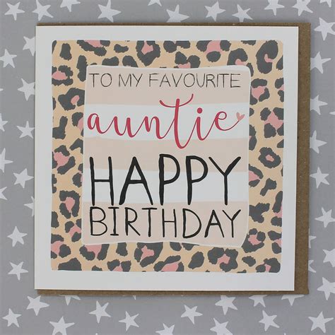 auntie happy birthday card by molly mae