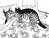 Coloring Cleverpedia Cat Books sketch template