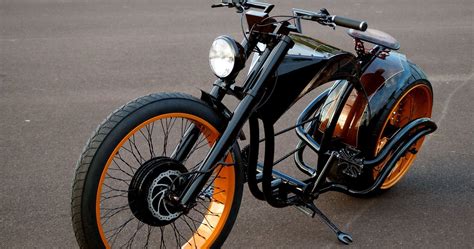 heres   harley davidson inspired electric chopper bike