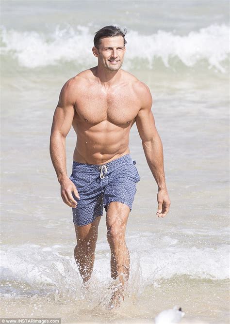 Tim Robards Shows Off Very Chiselled Chest At Bondi Beach