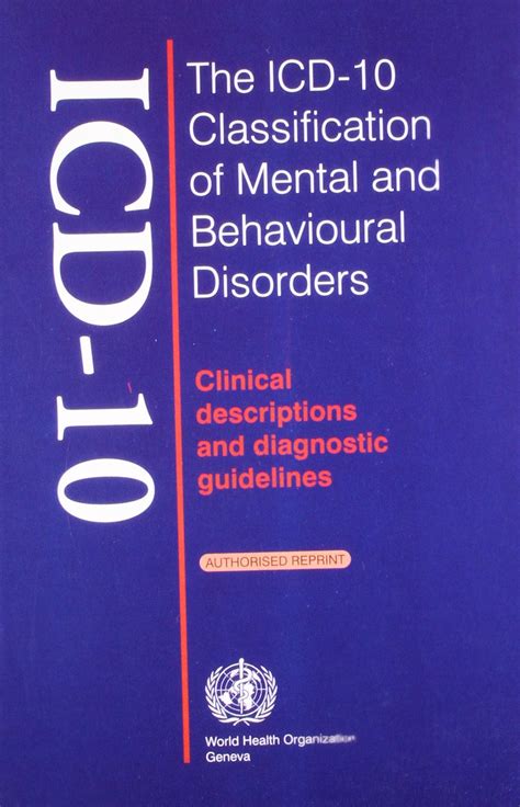 icd  classification  mental behavioural disordersclinical
