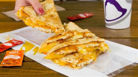 taco bell debuts ‘new crispy chicken quesadilla made with naked