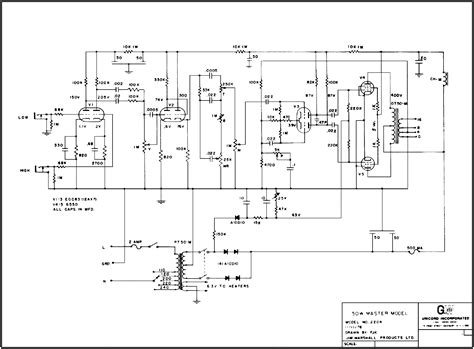 marshall jubilee schematic circuit diagram diagram wiring power amp