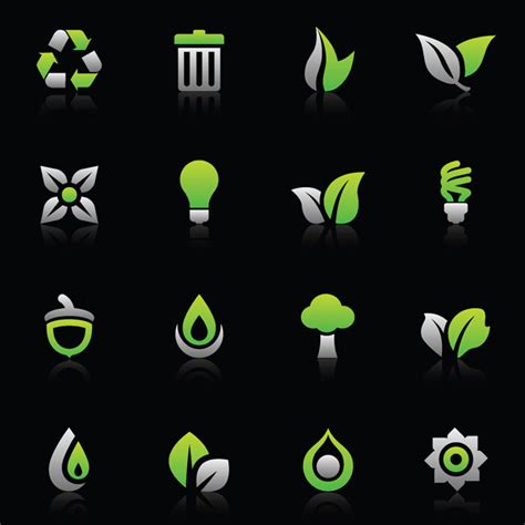 green icon set   eps   vector