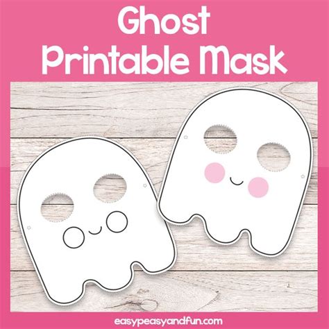 printable ghost mask template colors activity bookmark craft book