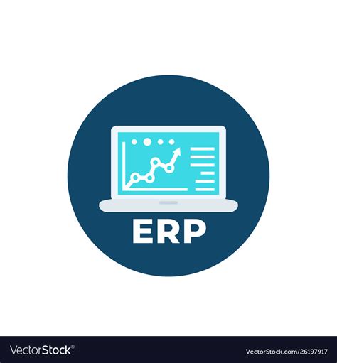 erp system software icon royalty  vector image