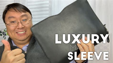 luxurious wool  leather macbook pro folio sleeve  mujjo review httpsyoutube