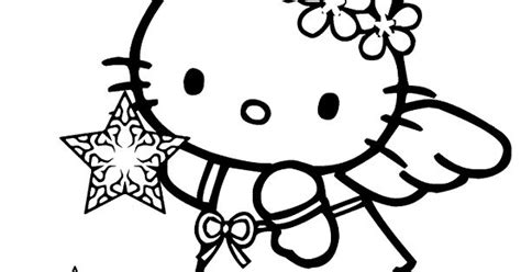 kitty angel coloring pages coloring kids pinterest