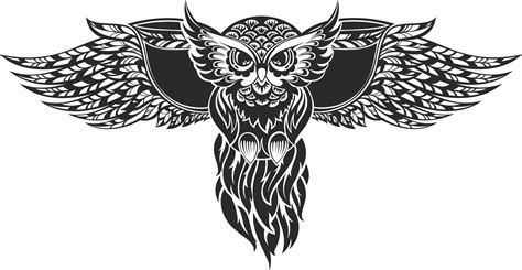 silhouette owl  laser cut  cdr vectors art