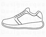Outline Shoe Schuhe Zeichnen Malvorlage Trainers Kinder Ihr sketch template