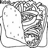 Kebabs Kebab Disfrute Pretende Compartan sketch template