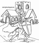 Coloring Pages Medieval Kids Drawing Color Church Ages Printable Dark House Knight British Historical Old Outline Landscape Getdrawings Camelot Arthur sketch template