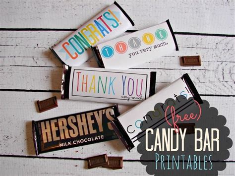 personalize  gift   candy bar wrapper printables