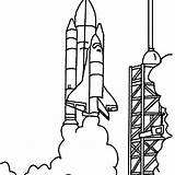 Space Shuttle Center Coloring Nasa Rocket Launched Drawing Pages Color Kidsplaycolor Launch Moon Kids Clipart Simple Presentations Websites Reports Powerpoint sketch template