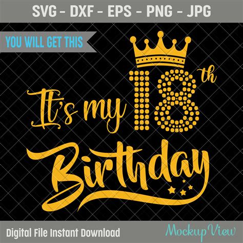 It S My 18th Birthday Svg My 18th Birthday Shirt Svg18th Etsy Uk