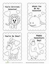 Valentines Valentine Cards Printable Card Template Worksheet Diy Kids Own Make Education Coloring Templates Worksheets Pages Paper Printables Happy Grade sketch template