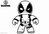 Deadpool Baby Coloring Pages Printable Kids sketch template