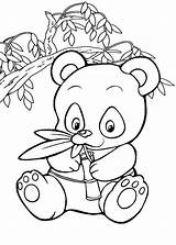 Coloring Panda Pages Cute Baby Popular sketch template