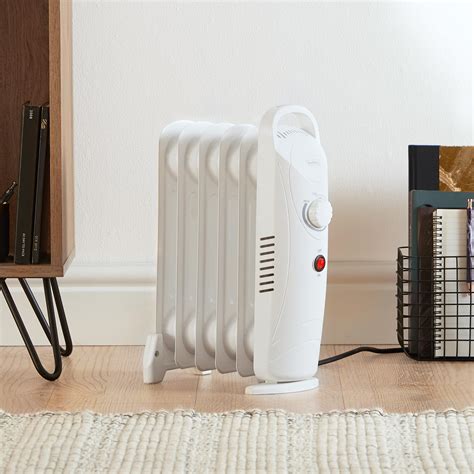 vonhaus mini oil filled radiator   fin portable electric heater white ebay