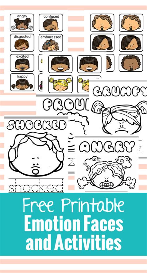 preschool emotions printables feelings cards  ideas natural