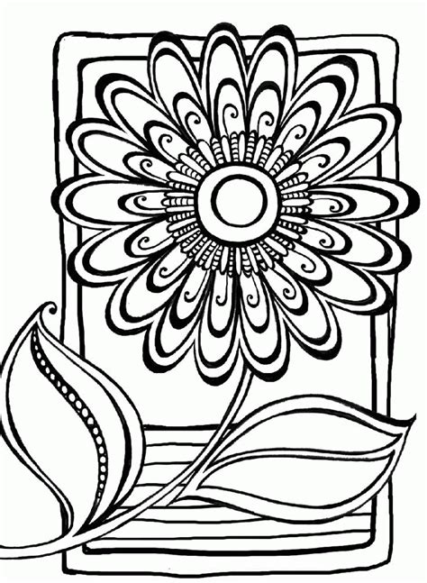 coloring pages  adults abstract flowers coloring home