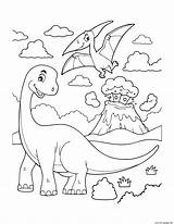 Volcano Brachiosaurus sketch template