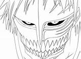 Ichigo Coloring Hollow Pages Bleach Anime Manga Template Mask Getcolorings Color Lineart Printable sketch template