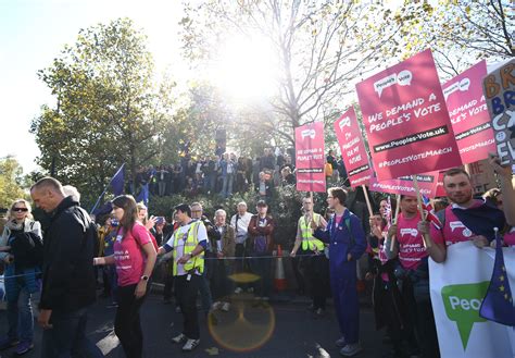 pictures thousands march  london  brexit protest express star