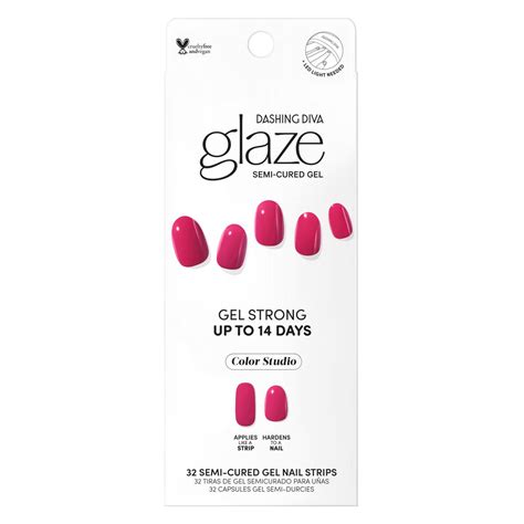 dashing diva glaze gel nail strips raspberry pink shop nail sets