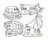 Coloring Pages Transportation Air Preschool Popular sketch template