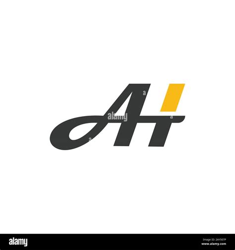 modele de conception initiale du logo ah ou ha image vectorielle stock alamy
