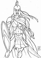 Spartan Lineart Hero sketch template
